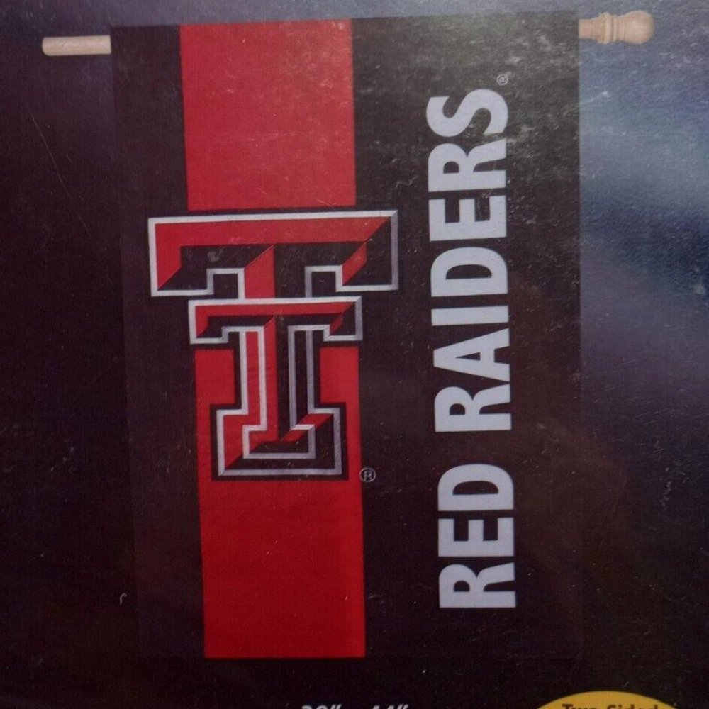 Texas Tech Red Raiders Licensed Outdoor 28"x44" College Team Flag Two Sided NEW